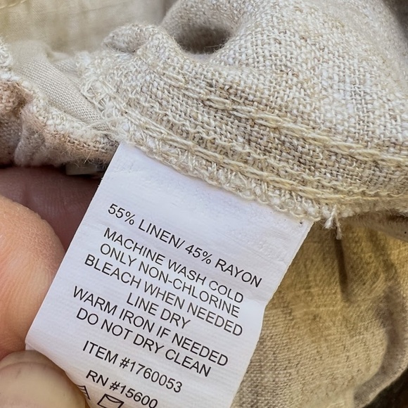 NWT Briggs Linen/Rayon Pull-On Baggy Trousers - Picture 9 of 9